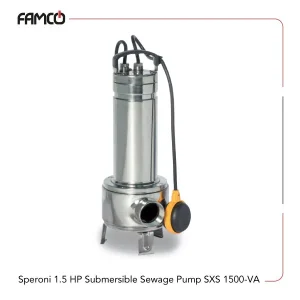 Speroni 1.5 HP Submersible Sewage Pump SXS 1500-VA