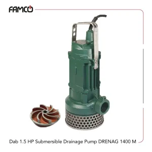 Dab 1.5 HP Submersible Drainage Pump DRENAG 1400 M
