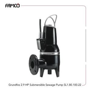 Grundfos 2.9 HP Submersible Sewage Pump SL1.80.100.22