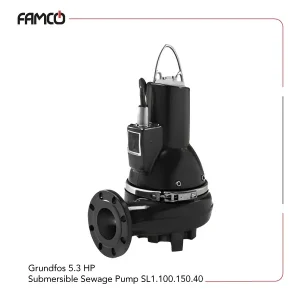 Grundfos 5.3 HP Submersible Sewage Pump SL1.100.150.40