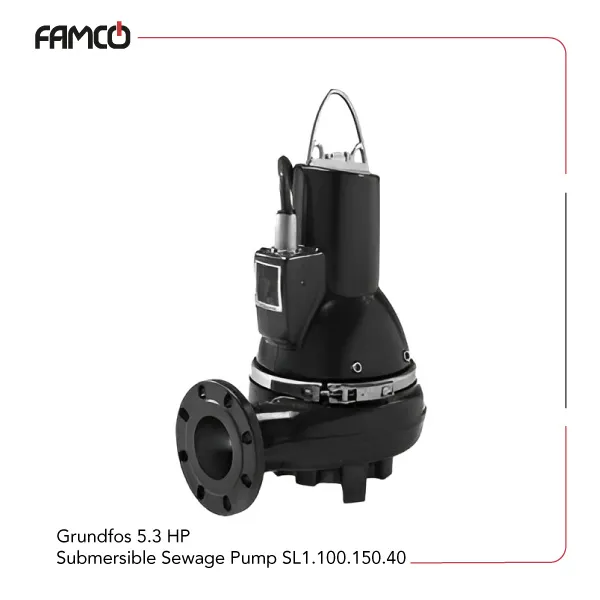 Grundfos-5.3-HP-Submersible-Sewage-Pump-SL1.100.150.40 Grundfos 5.3 HP Submersible Sewage Pump SL1.100.150.40