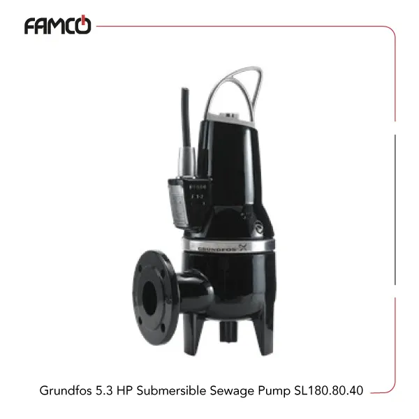 Grundfos-5.3-HP-Submersible-Sewage-Pump-SL1.80.80.40 Grundfos 5.3 HP Submersible Sewage Pump SL1.80.80.40