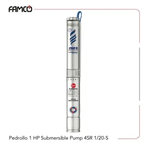 Pedrollo 1 HP Submersible Borehole Pump 4SR 1/20-S