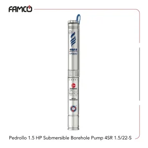 Pedrollo 1.5 HP Submersible Borehole Pump 4SR 1.5/22-S