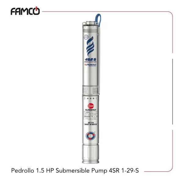Pedrollo-1.5-HP-Submersible-Pump-4SR-1-29-S Pedrollo 1.5 HP Submersible Pump 4SR-1-29-S
