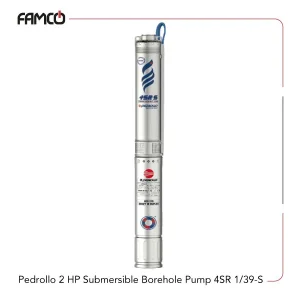 Pedrollo 2 HP Submersible Borehole Pump 4SR 1/39-S
