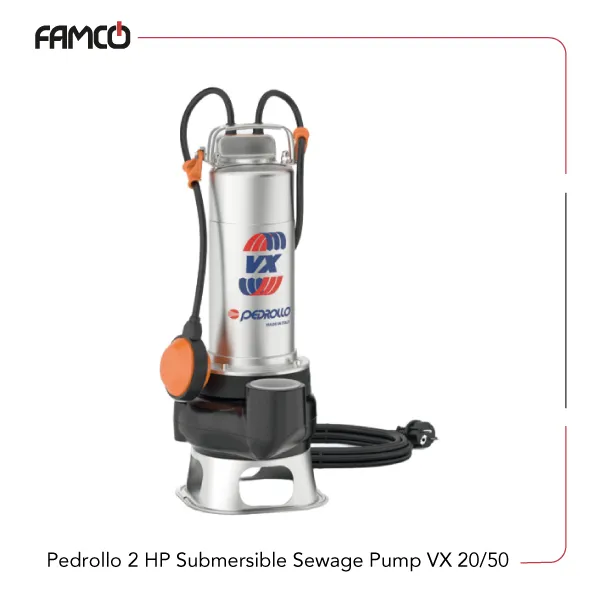 Pedrollo-2-HP-Submersible-Sewage-Pump-VX-20-50 Pedrollo 2 HP Submersible Sewage Pump VX 20/50