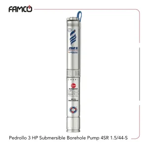 Pedrollo 3 HP Submersible Borehole Pump 4SR 1.5/44-S