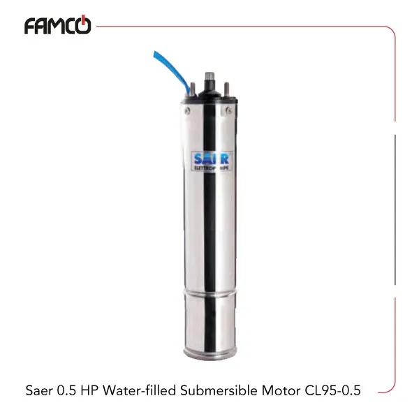 Saer-0.5-HP-Water-filled-Submersible-Motor-CL95-0.5 Saer 0.5 HP Water filled Submersible Motor CL95-0.5