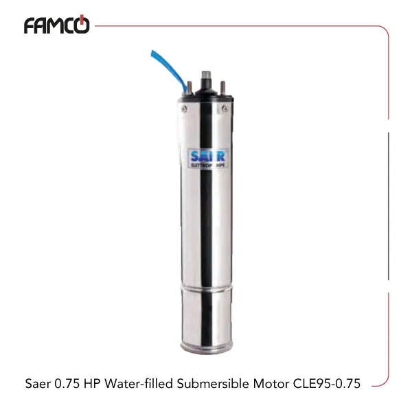Saer-0.75-HP-Water-filled-Submersible-Motor-CLE95-0.75 Saer 0.75 HP Water filled Submersible Motor CLE95-0.75