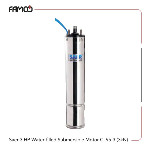 Saer-3HP-Water-filled-Submersible-Motor-CL95-3-3kN Saer 3HP Water-filled Submersible Motor CL95-3-3kN