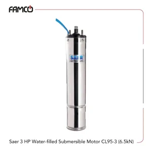 Saer 3 HP Water-filled Submersible Motor CLE95-3M (6.5kN)