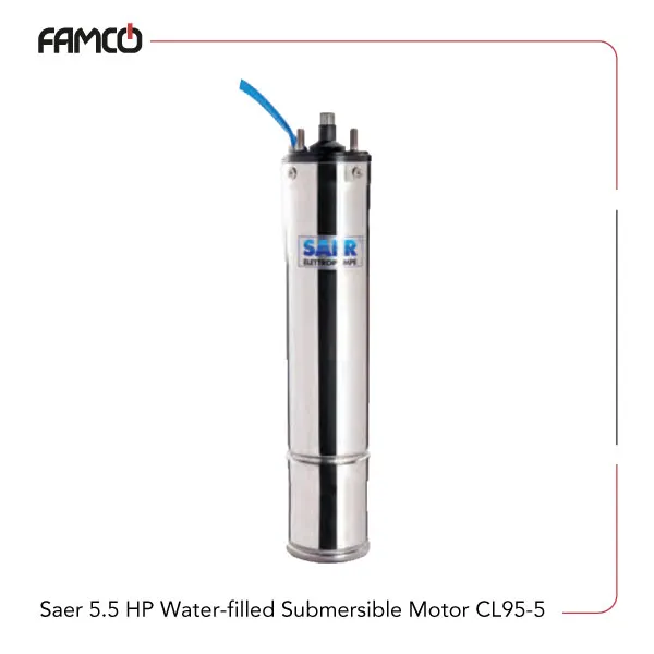 Saer-5.5HP-Water-filled-Submersible-Motor-CL95-5 Saer 5.5 HP Water-filled Submersible Motor CL95-5
