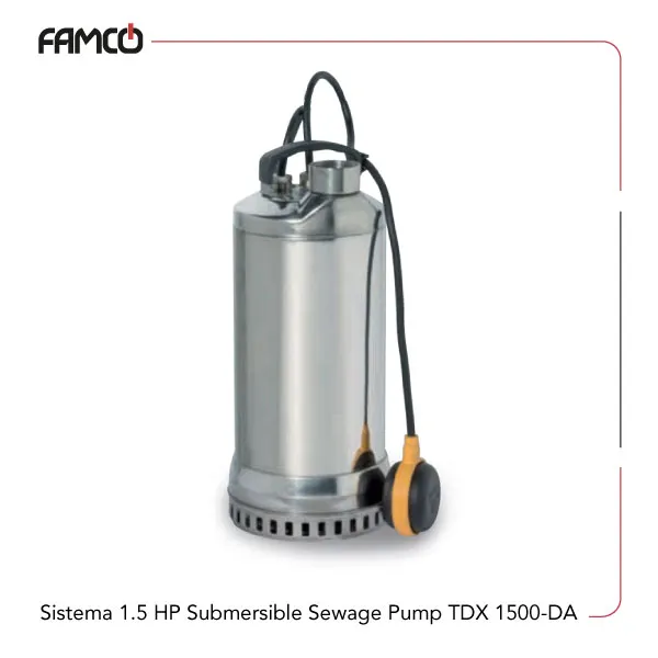 Sistema-1.5-HP-Submersible-Sewage-Pump-TDX-1500-DA Sistema 1.5 HP Submersible Sewage Pump TDX 1500-DA